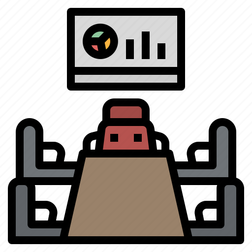 Chair, meeting, projector, room, table, tv icon - Download on Iconfinder