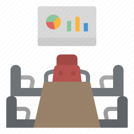 Chair, meeting, projector, room, table, tv icon - Download on Iconfinder