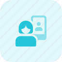 women, videocall, mobile, meeting
