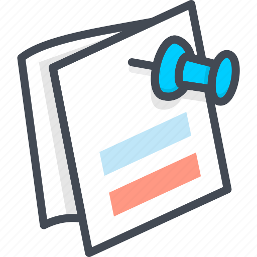 Business, document, filled, list, outline, pin icon - Download on Iconfinder