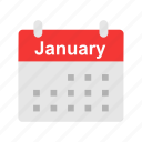events, january, month, schedule