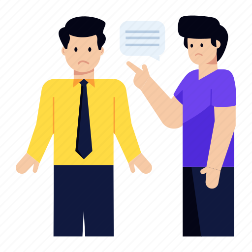Colleagues discussion, colleagues talking, boss employee discussion, conversation, people talking illustration - Download on Iconfinder