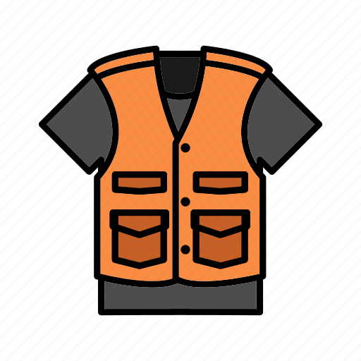Clothing, durable, fishing vest, garment, outdoor vest icon - Download on Iconfinder