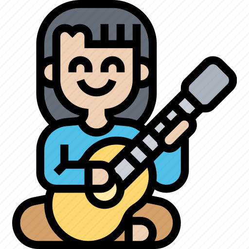 Guitar, playing, musical, activity, leisure icon - Download on Iconfinder