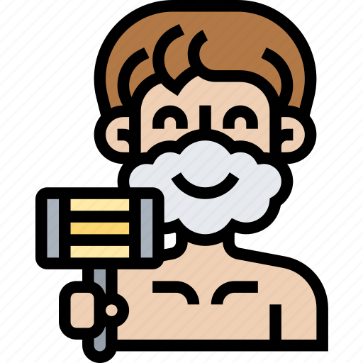 Shaving, beard, foam, care, man icon - Download on Iconfinder