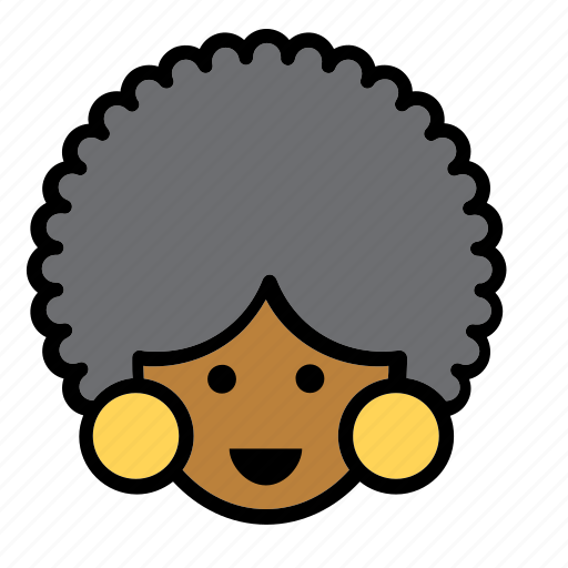 Afro, america, american, avatar, people, person, woman icon - Download on Iconfinder