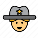 avatar, cowboy, man, people, person, sheriff, user 