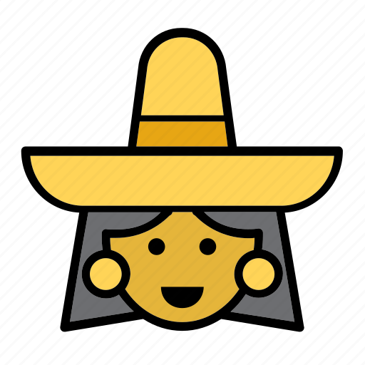 Avatar, face, mexican, mexico, people, person, woman icon - Download on Iconfinder