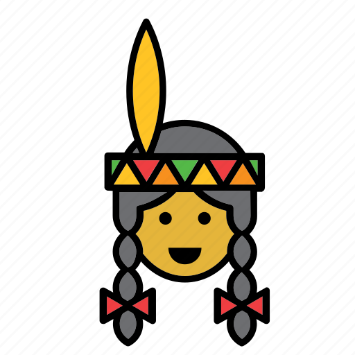 Face, indian, native american, people, person, user, woman icon - Download on Iconfinder