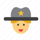avatar, cowboy, face, far west, people, person, sheriff 