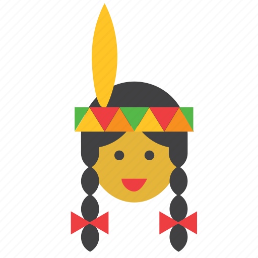 Face, girl, indian, native american, people, person, woman icon - Download on Iconfinder