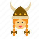 avatar, face, girl, people, person, viking, woman 