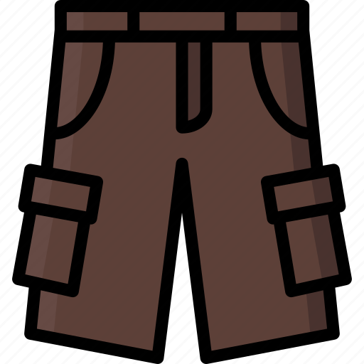 Cargo, clothing, colour, mens, shorts icon - Download on Iconfinder