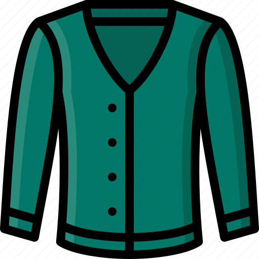 Cardigan, clothing, colour, mens, pullover icon - Download on Iconfinder