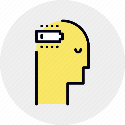 Apathy, brain, energy, head, low icon - Download on Iconfinder