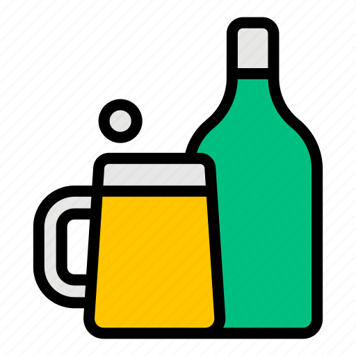 Alcohol, beverage, bottle, drink, glass, beer, alcoholism icon - Download on Iconfinder