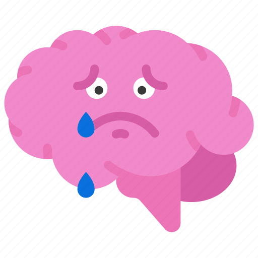 Brain, crying, health, mental, sad, unhappy icon - Download on Iconfinder