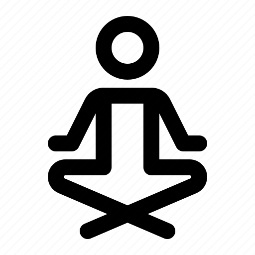 Meditation, yoga, concentration, relaxation, exercise, man icon - Download on Iconfinder