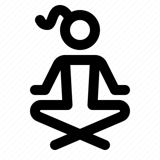 Meditation, yoga, concentration, relaxation, exercise, woman icon - Download on Iconfinder