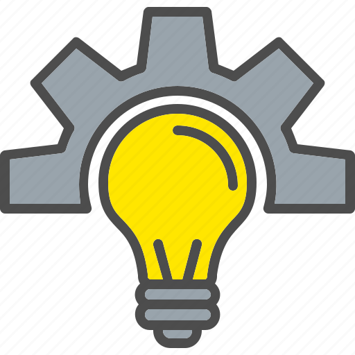 Bulb, cog, creative, development, idea, setting icon - Download on Iconfinder