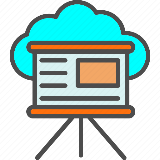 Presentaion, cloud, education, learning, online, training icon - Download on Iconfinder