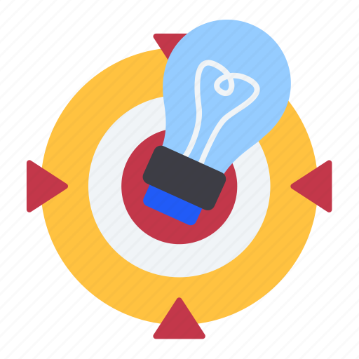 Bulb, creative, idea, target icon - Download on Iconfinder