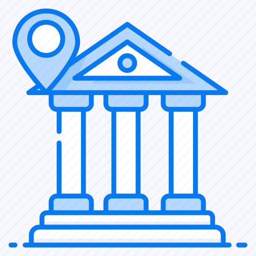 Bank address, bank building, bank location, financial institution, treasury house icon - Download on Iconfinder