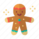 gingerbread, ginger, man, cookie, biscuit, christmas