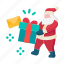 santa, claus, santa claus, christmas, surprise, gift, delivery, holiday 