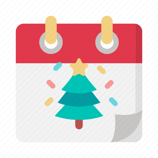 Calendar, date, christmas, pine tree, memo, holiday, notification icon - Download on Iconfinder