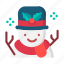 snowman, snow, winter, avatar, christmas 