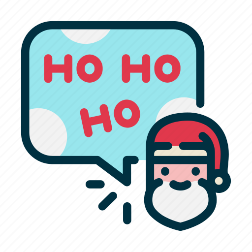 Text, hohoho, santa, santa claus, message, chat, greeting icon - Download on Iconfinder