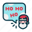 text, hohoho, santa, santa claus, message, chat, greeting, christmas 