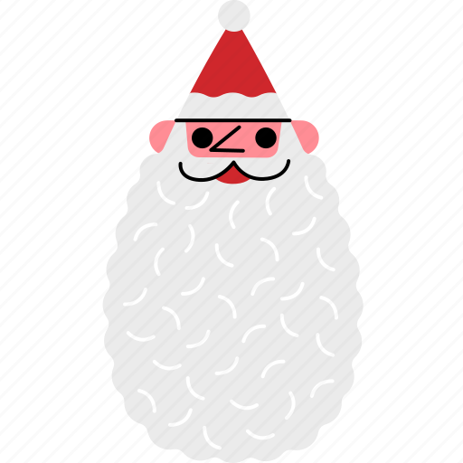 Santa, claus, happy, face, christmas icon - Download on Iconfinder
