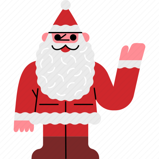 Santa, claus, happy, hello, christmas icon - Download on Iconfinder