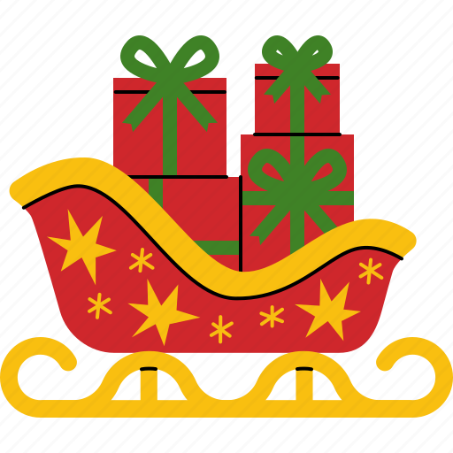 Sleigh, gifts, christmas, winter, santa, claus icon - Download on Iconfinder