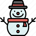 merry, winter, christmas, holiday, ornament, xmas, snowman