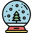 merry, winter, christmas, holiday, globe, ornament, snow