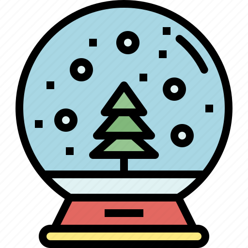 Merry, winter, christmas, holiday, globe, ornament, snow icon - Download on Iconfinder