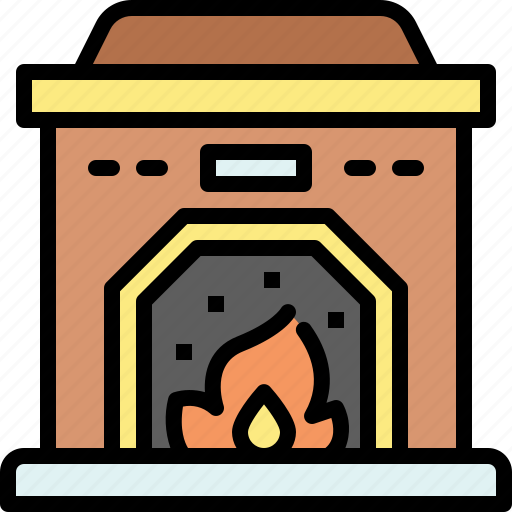 Merry, winter, christmas, holiday, xmas, fireplace icon - Download on Iconfinder