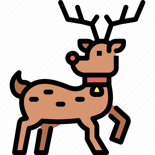 Merry, winter, christmas, holiday, reindeer, xmas, animal icon - Download on Iconfinder