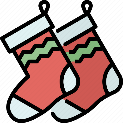 Merry, winter, christmas, holiday, ornament, socks, xmas icon - Download on Iconfinder