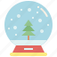 holiday, ornament, winter, christmas, globe, merry, snow 