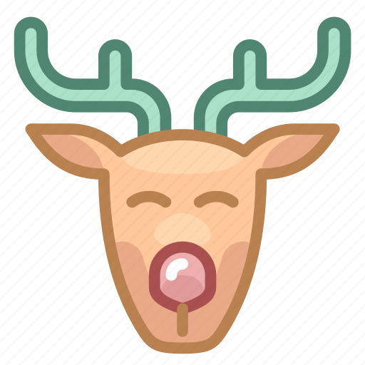 Christmas, deer, head, new year, rudolf, santa, xmas icon - Download on Iconfinder