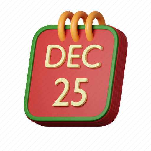 Dec, 25dec, christmas, celebration, xmas, winter, cold 3D illustration - Download on Iconfinder