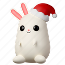 rabbit, mascot, christmas, celebration, xmas, winter, cold, holiday 
