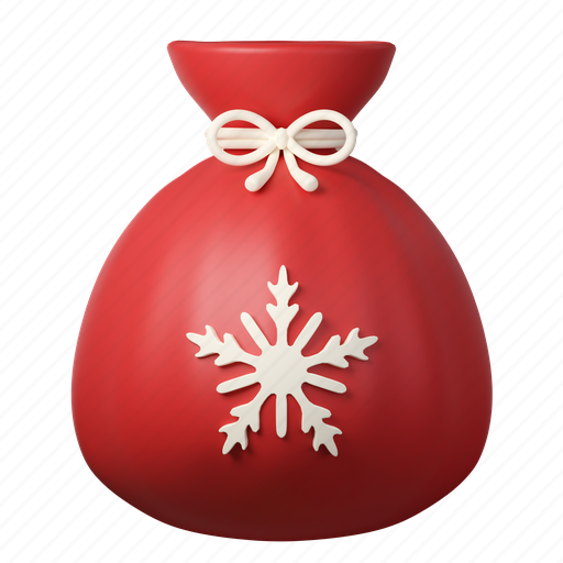 Gift bag, bag, gift, christmas, celebration, xmas, winter 3D illustration - Download on Iconfinder
