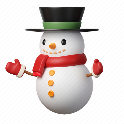 Snowman, christmas, celebration, xmas, winter, cold, holiday 3D illustration - Download on Iconfinder