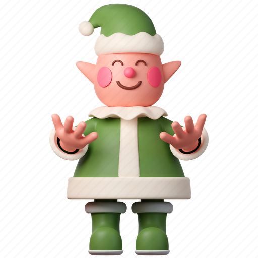 Elf, santa, christmas, celebration, xmas, winter, cold 3D illustration - Download on Iconfinder