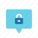chat, encrypted, locked, message, password, secret, secured